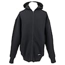 Balenciaga hoodie oversize in black cotton with zip