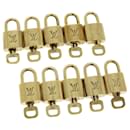 Louis Vuitton padlock 10set Padlock Gold Tone LV Auth 31251