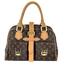 Louis Vuitton Hand Bag Manhattan GM Monogram Canvas Shoulder Added Insert Preowned