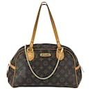 LOUIS VUITTON MONTORGUEIL PM Sac à bandoulière en toile monogramme avec bandoulière supplémentaire Occasion - Louis Vuitton