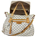 Louis Vuitton Evora MM Damier Azur White Canvas Hand Shoulder Bag N41133 Pre owned
