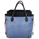 LOUIS VUITTON Neverfull MM Epi Leather Bleu Denim Tote Shoulder Bag W/Added Insert M51053  Pre owned - Louis Vuitton
