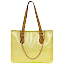 LOUIS VUITTON Handbag Brentwood Yellow Monogram Vernis Patent Leather Tote Preowned - Louis Vuitton