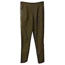 Pantalones de sastre Fendi con raya lateral en lana virgen verde