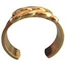 Hermes pulseira de couro de granito preto , prato de ouro - Hermès