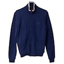 Gucci Zip-Up Sweater Jacket in Navy Blue Cotton