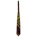 Gianni Versace Tartan Tie in Multicolor Silk