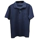Louis Vuitton Half Damier Pocket T-shirt in Navy Blue Cotton