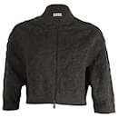 Brunelo Cucinelli Cropped Bolero Jacket in Grey Cashmere  - Brunello Cucinelli