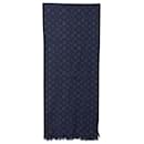 Louis Vuitton Monogram Scarf in Blue Wool 