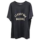 Fear of God Baseball Print T-Shirt in Black Cotton