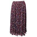 Michael Kors Pleated Floral-Print Maxi Skirt in Multicolor Polyester