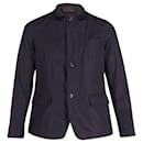 Tod's Blouson Jacket in Navy Blue Polyester