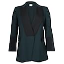 Dion Lee Two-Toned Blazer in Forest Green and Black Polyester  - Autre Marque
