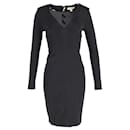 Burberry Dress with Epaulette in Black Acetate