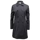 Prada Mid Length Trench Coat in Black Polyester