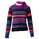 Suéter con cuello anudado a rayas en cachemir multicolor de Marc Jacobs