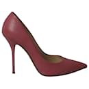 Casadei Pointed Stiletto Heels in Pink Leather