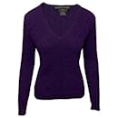 Ralph Lauren V-neck Sweater in Purple Cashmere