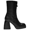 Bulla Lace Boots in Black Leather - Autre Marque