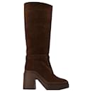 Ninon Boots in Brown Leather - Robert Clergerie