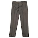 Vince Straight Cut Trousers in Brown Wool