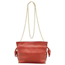 Loewe Flamenco Nano Clutch Bag in Red Calfskin Leather