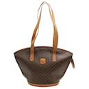 Celine  Macadam Shoulder Tote Bag in Brown Leather - Céline