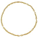 Yellow gold necklace, navy mesh. - inconnue