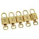 Louis Vuitton padlock 5Set Gold Tone LV Auth 15766