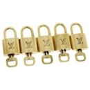 Louis Vuitton padlock 5Set Gold Tone LV Auth 16117