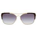 Prada Rectangle-Frame Metal Sunglasses