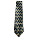 Blue and Yellow Print Elegant Tie - Ermenegildo Zegna