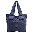 Navy Blue Diamond Quilted Tote - Marc Jacobs