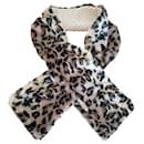 KENZO ultra-soft leopard faux fur and wool scarf - Kenzo