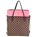 Louis Vuitton Louis Vuitton Neverfull Mm Damier Ebene Tote Pink Bag W/added insert A947 N41603 