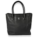 Chanel Black Leather Vertical Cerf Tote 