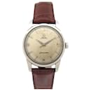 VINTAGE OMEGA SEAMASTER AUTOMATIC WATCH 34 MM IN STEEL AND LEATHER WATCH - Omega