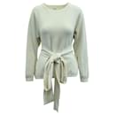 Ba&sh Hanna Pullover with Tie Detail in White Cotton - Ba&Sh