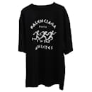Balenciaga Athletes print Short Sleeve T-shirt in Black Cotton 
