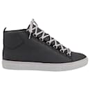 Balenciaga Arena High Top Sneakers in Black Leather