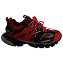 Balenciaga Track Sneakers in Red/Black Polyurethane