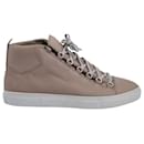 Balenciaga Arena Sneakers in Beige Leather