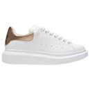 Oversized Sneakers - Alexander Mcqueen - White/Pink Gold - Leather