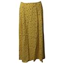 Reformation Floral Flowy Midi Skirt in Yellow Viscose