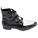 Jimmy Choo Marlin Ankle Boots in Black-White Leather