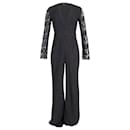 Diane Von Furstenberg Kyara Lace Jump Suit in Black Cotton