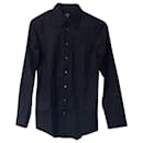 Jil Sander Long Sleeve Shirt in Black Cotton