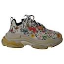 Gucci x Balenciaga The Hacker Project Triple S Sneakers in Floral Print Canvas
