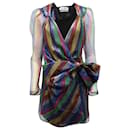 The Attico Bow Mini Dress in Multicolor Polyamide - Autre Marque